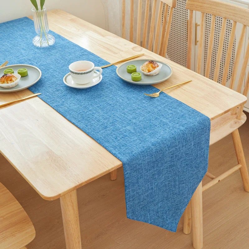 Bluejw Ychon High Quality  Linen Table Runners Triangular Table Flag Long Strip Table Runner for Wedding Parties for Home Decor - Image 1
